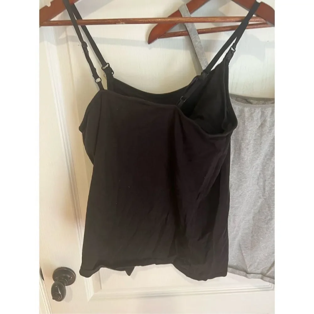 2 Nursing Bra Tank Tops Gray and Black small - Picture 5 of 7